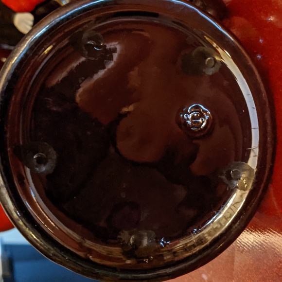 VTG Redware Rooster Batter & Syrup Brown Pitchers - Picture 4 of 11